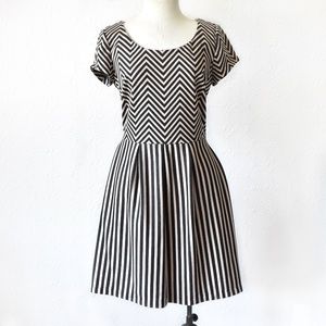 Maison Jules Chevrons & Stripes Dress